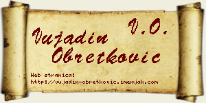 Vujadin Obretković vizit kartica